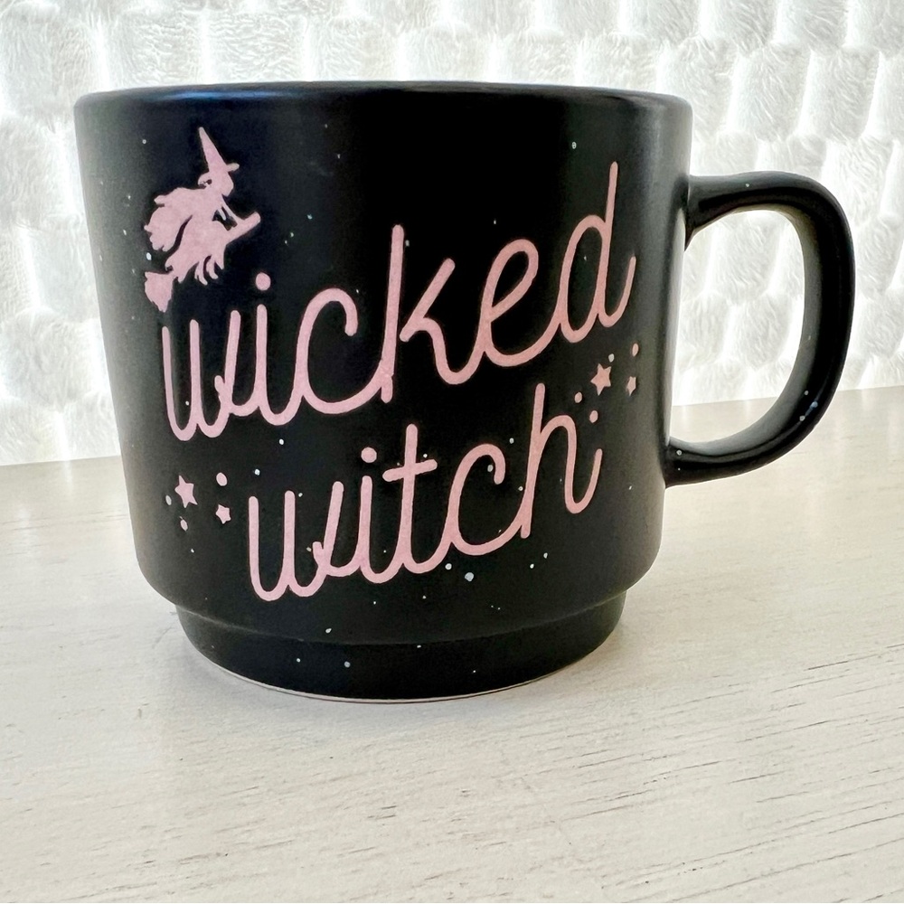 Halloween COBWEBS & CAULDRONS Black Wicked Witch Mug Stackable